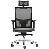 Sitwell Bürostuhl Liberty L SY-47.230-L Kunstleder, Netz 3D Armlehnen Schwarz