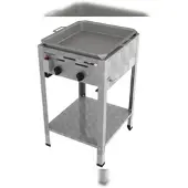 ChattenGlut Professional Gastrobräter 2-flammig Standgerät 7,3kW und Edelstahlpfanne