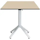 Restootab - Klappbarer Outdoor Tisch Nemo weiß 70x70cm Dekor Coquille