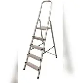 Lex Alu Stufenstehleiter Haushaltsleiter Klappleiter Trittleiter 5 stufig klappbar