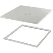 Bette BetteFloor Duschwanne mit Minimum-Wannenträger und BetteAntirutsch Pro, 900x900mm, 5931-424AE,T1