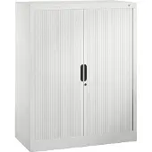 C+P Rollladenschrank Omnispace, 3 OH, abschließbar, B 1000 x T 420 x H 1230 mm, Stahl/Kunststoff, lichtgrau