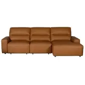 KAWOLA Big Sofa DORI Leder cognac Longchair rechts