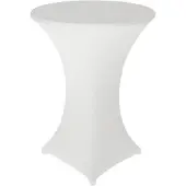 INFACTORY Stretch-Stehtischhusse, OEKO-TEX Standard 100, Ø 80 cm, weiß
