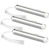 Pearl 3er Pack 2in1-LED-Taschenlampe & Laserpointer, Edelstahl-Gehäuse
