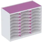 PaperFlow Sortierstation »24 Fächer« A4 rosa