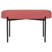 Meet Ovale Bank »Gaia M« mit Kunstlederbezug rot, 79x45.5x42 cm