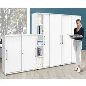 Kerkonn Büromöbel Schiebetürenschrank Weiß Dommo