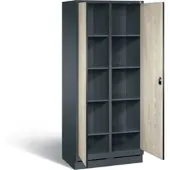 C+P Wäsche-Spind Evolo, H1800xB810xT500mm, Front Dekor Sen-Esche, Korpus Anthrazitgrau (48022-22B)