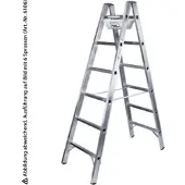 Iller-Leiter - Sprossenstehleiter Alu, 2 x 18 Sprossen, 406382