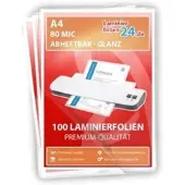 L24 abheftbare Laminierfolien A4, 2 x 80 Mic, glänzend