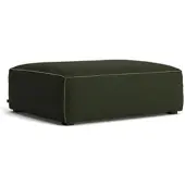 HAY - Mags Soft Ottoman S02 (S), dunkelgrün (Maglia) / Nähte: beige (Filzgleiter)