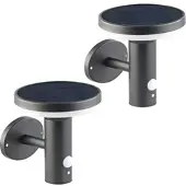 Autre 2 Premium-LED-Solar-Wandleuchten, PIR-Sensor, Nachtlicht, 600 Lumen