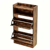 Costway Schuhschrank mit 2 Klappen, für Flur, Diele und Wohnzimmer