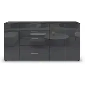 Möbel Kraft Sideboard Flipp ¦ schwarz ¦ Maße (cm): B: 199 H: 99