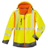 4Protect Warnschutz Softshelljacke HOUSTON, gelb/orange 3475 , 1 Stück, Größe: 5XL