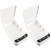 Somikon 2er-Set UV-Desinfektions-Boxen für Smartphone, Brille, Schlüssel usw.