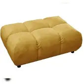 KAWOLA Polsterhocker VIVIEN Hockerbank Velvet curry
