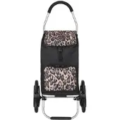 KENORADA Einkaufstrolley ER03 Daily Shopping Trolley Treppensteiger leopard