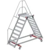 Euroline 512 mobiler Überstieg 60° Stufenausführung Alu gerieft Stufenbreite 800mm 9 Stufen