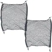 Lescars 2er Pack Universal-Kofferraum-Gepäcknetz, 70 x 70 cm, dehnbar