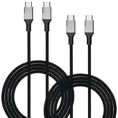 Callstel 2er-Set USB-C-Schnelllade-/Datenkabel, für PD bis 100 Watt, 2 m