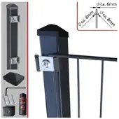 FA-Bausysteme Doppelstabzaun Anthrazit 8-6-8 Plättchen 2030 mm 2,5 m