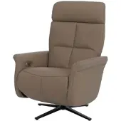 Mendler Relaxsessel HWC-L10, TV-Sessel Liegesessel, Liegefunktion drehbar, elektrisch verstellbar taupe