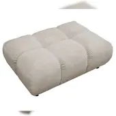 KAWOLA Polsterhocker VIVIEN Hockerbank Feincord beige