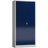 MR-Shop MR-Flügeltürenschrank, lichtgrau / enzianblau