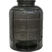 Trademark living Glasvase Steve mit Rechteck-Muster Grau
