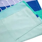 REMEMBER Hamam-Tuch "Elba", 90 x 170 cm, mehrfarbig, Baumwolle & Microfaser, leichtes & schnelltrockendes Wellness-Tuch mit integrierter Tasche