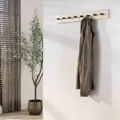 Feeling4Home Wandgarderobe Oniva mit 8 Haken und Keramik in Travertinoptik