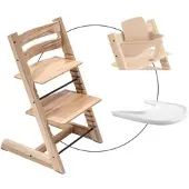 Stokke TRIPP TRAPP Bundle Treppenhochstuhl inklusive Babyset & Tray, natur