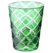 Edzard 4er Set Kristallgläser Dio, grün, handgeschliffenes Glas, Höhe 10 cm
