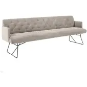 KAWOLA Esszimmerbank CHARME Cord steingrau 166cm