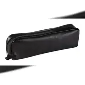Clairefontaine 6x Schlampermäppchen rechteckig aus Leder 21x4x6cm Schwarz 8321C