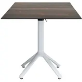 Restootab - Klappbarer Outdoor Tisch Nemo weiß 70x70cm Dekor hypster bronze