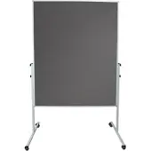 Soennecken Moderationswand 4868 120x150cm Filz grau inkl. Rollen