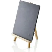 WAS Germany Naturschiefertafel SLATE LINE, 24 x 21 cm, Naturschiefer, Holz