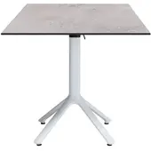 Restootab - Klappbarer Outdoor Tisch Nemo weiß 70x70cm Dekor Cuma light