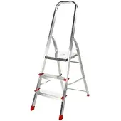 AgriEuro Premium Aluminium-Stehleiter Alice 3, 3 Stufen, 1,27 m