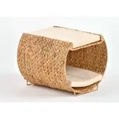 Silvio Design Katzenliege 'Otis', natur, Kissen in rohweiß
