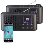 VR-Radio 2er-Set Mobiles Akku-Digitalradio mit DAB+/FM, Farbdisplay, Bluetooth