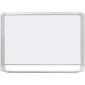 BI-Office Mastervision emailliertes Whiteboard, hellgrau glänzender Rahmen, 120x90cm
