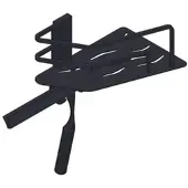 Giese Seaside Duschkorb 30782-14 Haken und Wischer, Eckmodell, schwarz matt