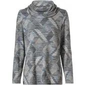 DW-Shop Viskose-Mix Shirt, Druck taupe, 52/54