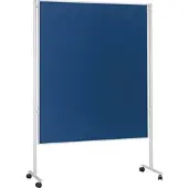MAGNETOPLAN Mobile Kommunikationswand, Filz blau, 1200 x 1500 mm