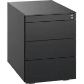 C+P Stahl-Rollcontainer, 563x430x581mm, 9005/9005
