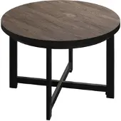 GGM Möbel BO | Bistro Tisch | Ø60xH52cm | 25mm | Schwarzer Rand | Light Wenge/ Schwarz
